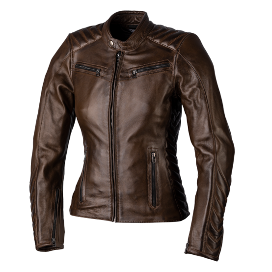 Chaqueta de Piel (Mujer) RST ROADSTER 3 CE Marrón, Talla 16/XL