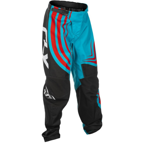 Pantalón infantil FLY RACING F-16 - Cian / Negro / Rojo