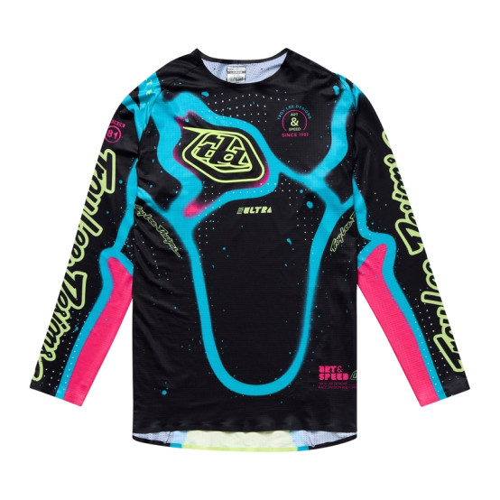 Camiseta TROY LEE DESIGNS SE Ultra Membrane - Negro/Amarillo