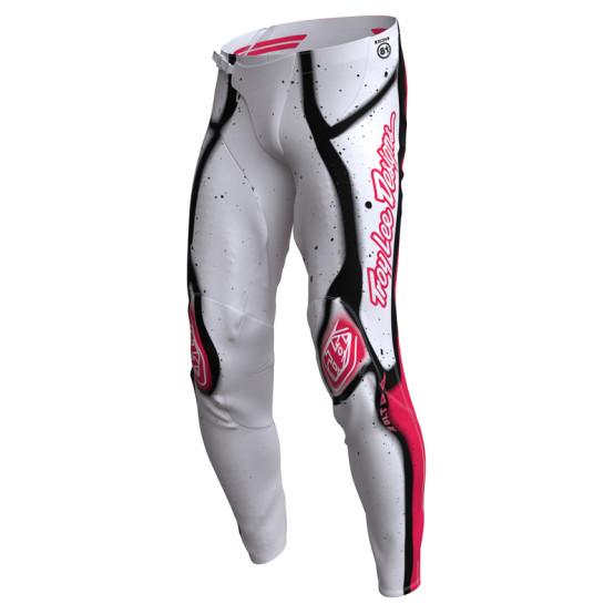 Pantalón TROY LEE DESIGNS SE Ultra Membrane - Blanco/Rojo neón