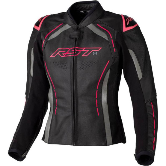 Chaqueta de Piel (Mujer) RST S-1 CE Rosa Flúor, Talla 14/L