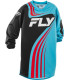 Camiseta infantil FLY RACING F-16 - Cian / Negro / Rojo