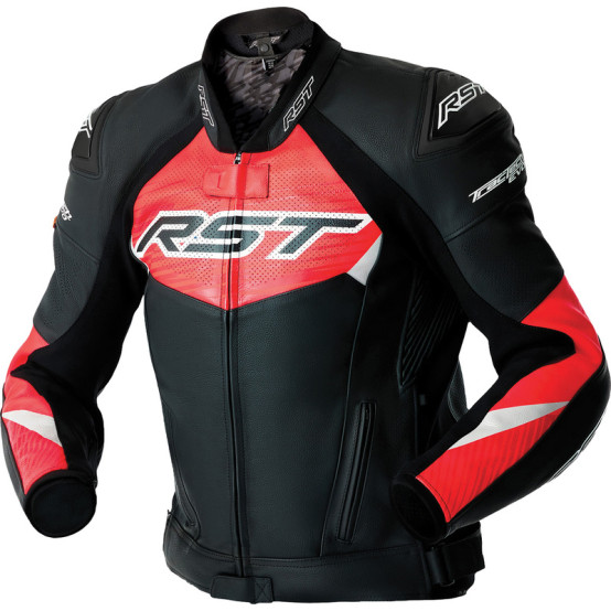RST Tractech Evo D3O Leather Jacket - Black/Red