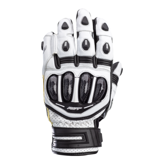 Guantes cortos RST TracTech Evo 4 - Blanco / Negro