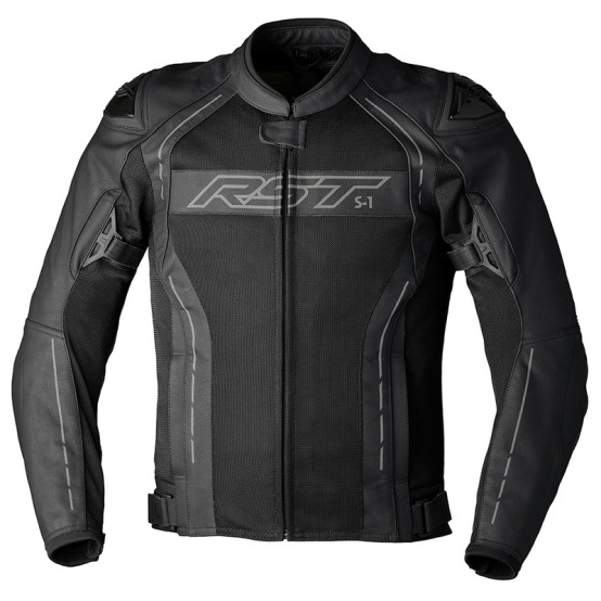 Chaqueta de cuero RST S-1 Mesh CE hombre - Negro