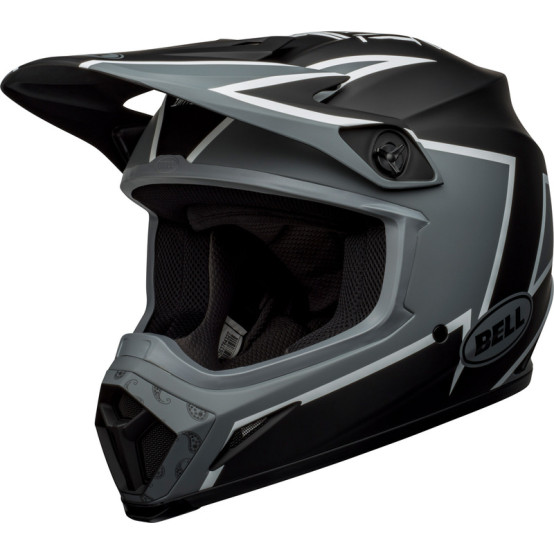 Casco Bell MX-9 Mips Twitch - Mate Negro/Gris/Blanco