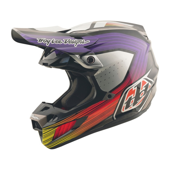 Casco TROY LEE DESIGNS SE5 Carbon Stripes - Negro/Violeta
