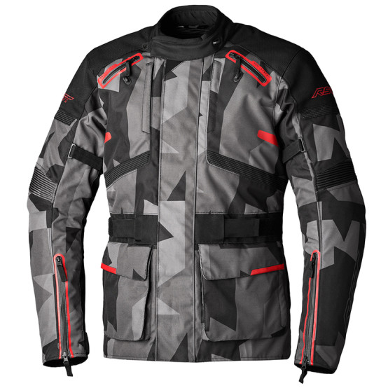 Chaqueta textil RST Endurance CE hombre - Camo / Gris / Rojo