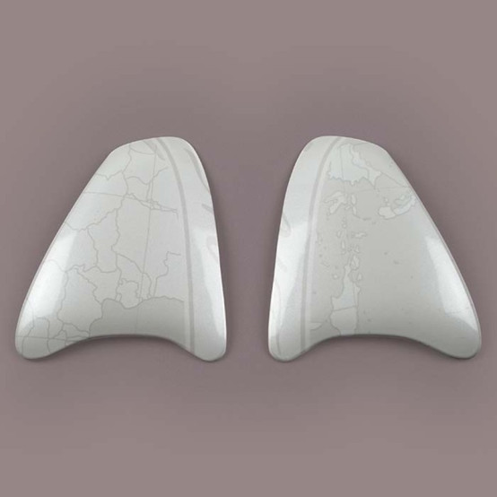 Cubiertas laterales ARAI (Sistema VAS-Z), HARADA TOUR Blanco