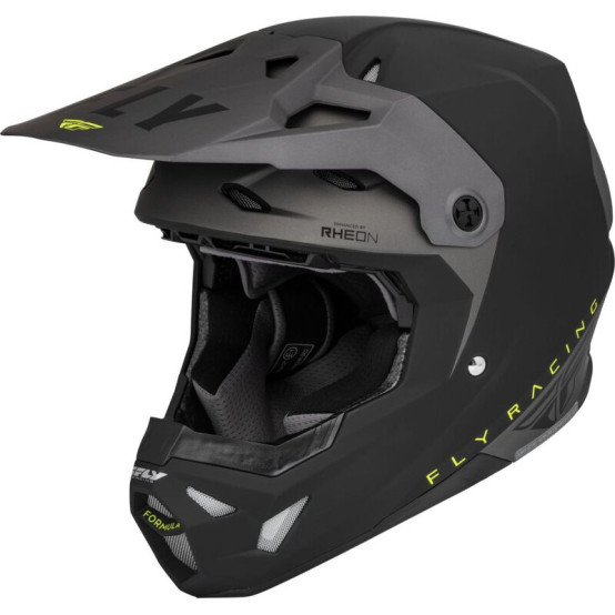 FLY RACING Formula CP Slant Helmet Matte Black/Grey/Hi-Vis XS
