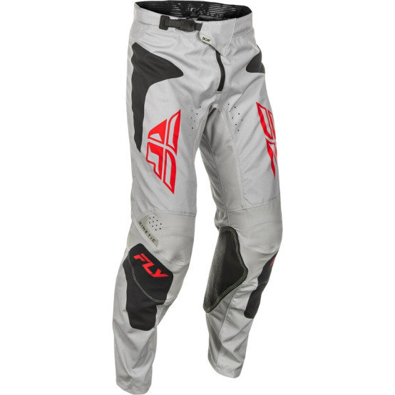 Pantalón FLY RACING Kinetic SYM - Gris claro / Rojo / Negro