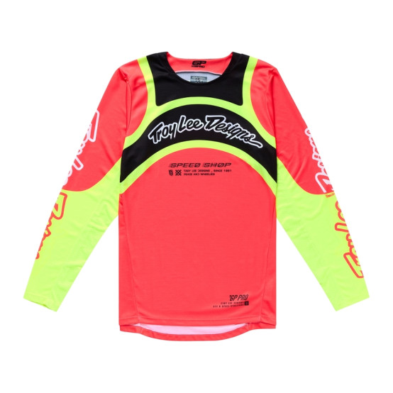 Camiseta TROY LEE DESIGNS GP Pro Swerve - Rojo neón/Amarillo