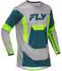 Camiseta FLY RACING Lite - gris/Lime/Teal