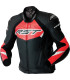 Chaqueta de piel RST Tractech Evo D3O - negro/rojo