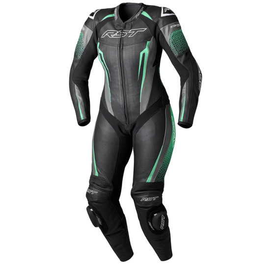 Mono de piel RST TracTech Evo 5 CE mujer - Negro / Aqua / Gris