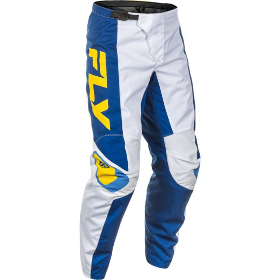 Pantalón FLY RACING F-16 - Blanco / Azul oscuro / Amarillo