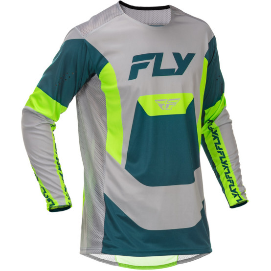 Camiseta FLY RACING Lite - gris/Lime/Teal