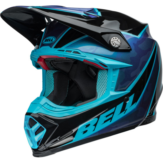 Casco BELL Moto-9S Flex - Sprite Gloss Black/Blue