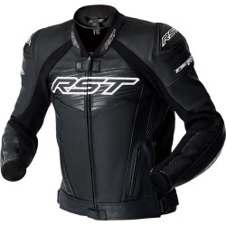 Chaqueta de piel RST Tractech Evo D3O - negro/blanco