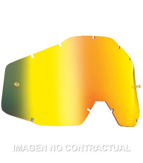 FMF POWERBOMB/POWERCORE YOUTH (JUNIOR) REPLACEMENT - SHEET MIRROR GOLD LENS
