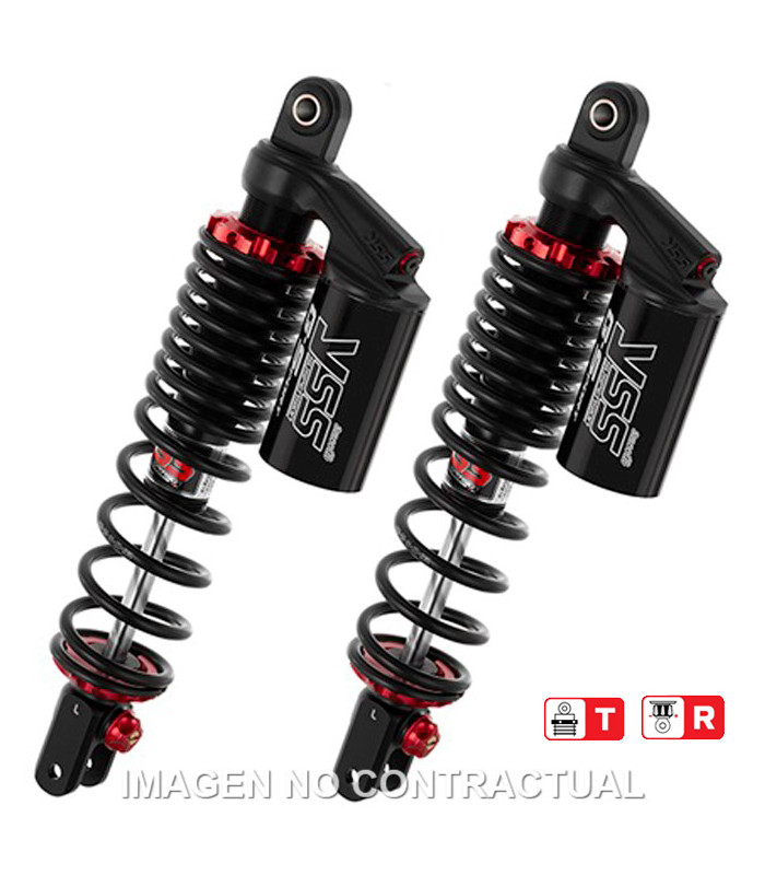 Juego Amortiguadores Traseros YSS Gas Top Line c/Botella superior Yamaha X-Max 300