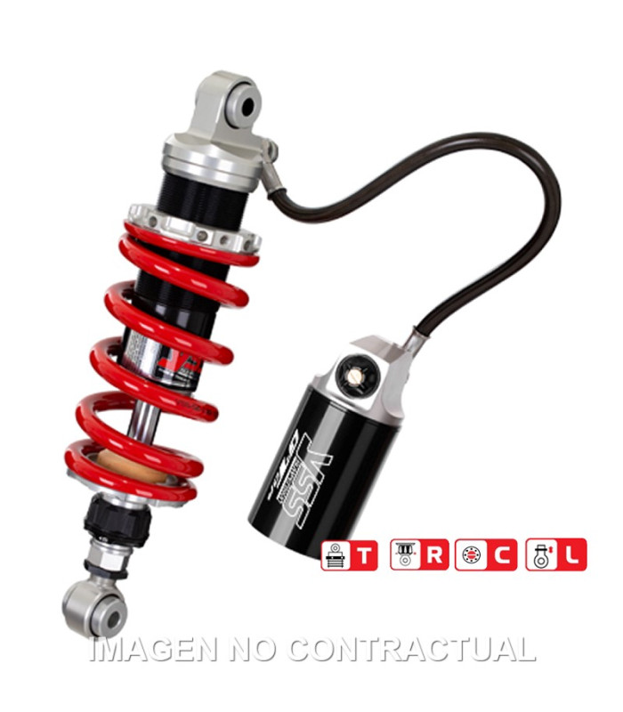 Amortiguador Trasero YSS Gas Top Line c/Botella con latiguillo Kawasaki Z 650
