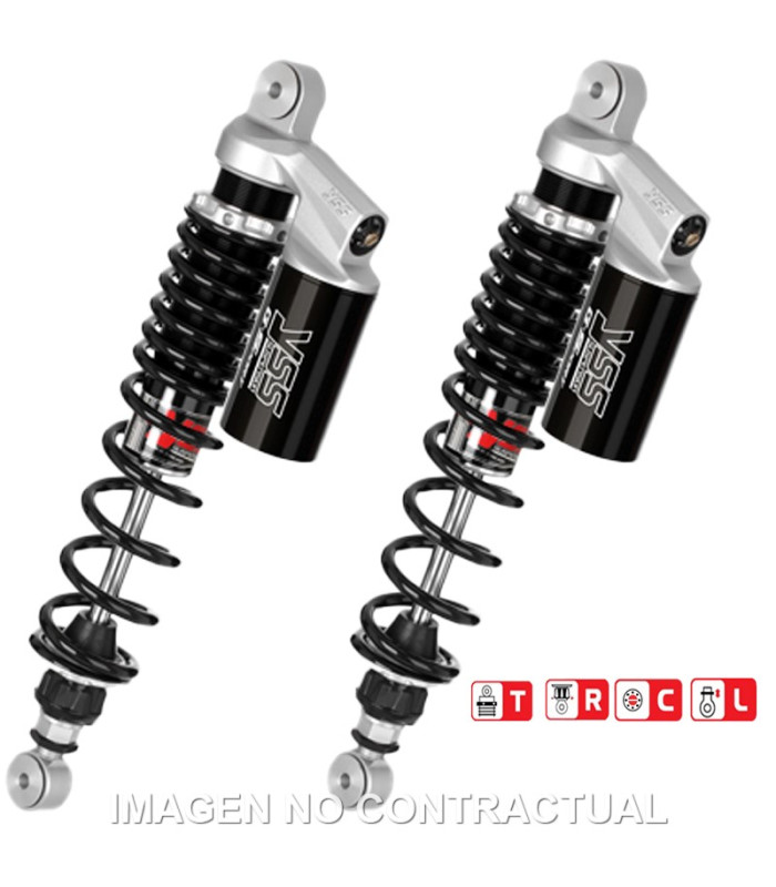 Juego Amortiguadores Traseros YSS Gas Top Line c/Botella superior Maico MC 250-400