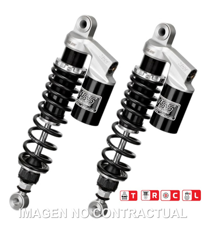 Juego Amortiguadores Traseros YSS Gas Top Line c/Botella superior Triumph Bonnevile 750