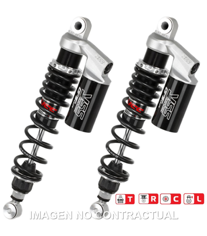 Juego Amortiguadores Traseros Yss Gas Top Line c/Botella superior Royal Enfield Continental