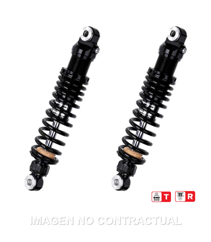 Juego Amortiguadores Traseros YSS Black Edition Gas Top Line Harley Davidson XL 883