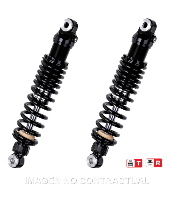 Juego Amortiguadores Traseros YSS Black Edition Gas Top Line Harley Davidson FLHR