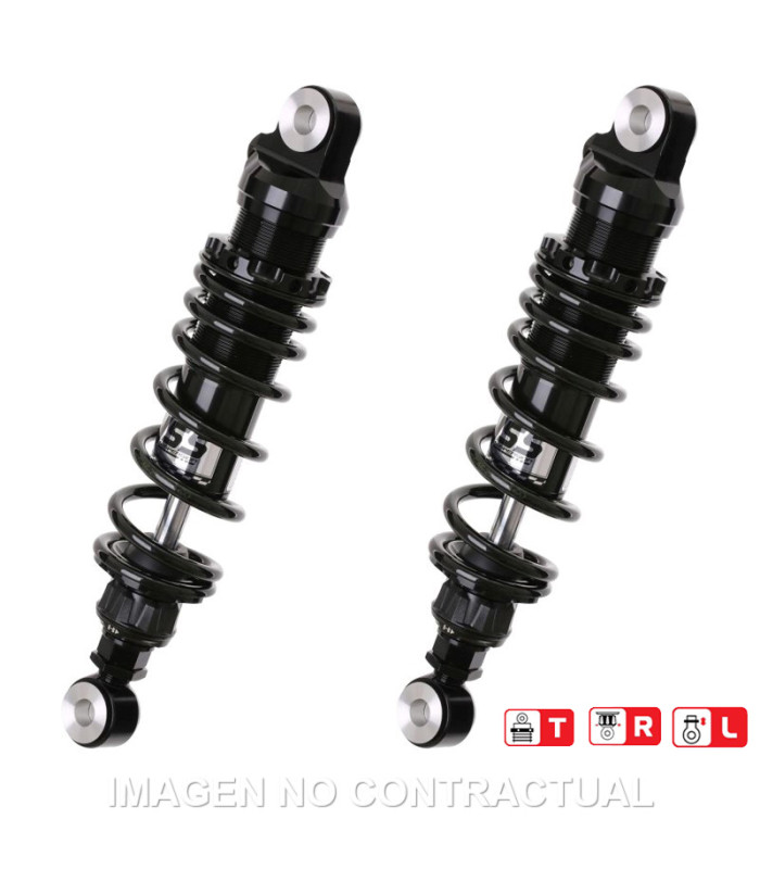 Juego Amortiguadores Traseros YSS Black Edition Gas Top Line Triumph Bonneville