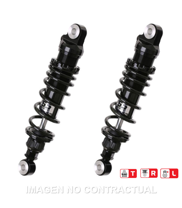 Juego Amortiguadores Traseros YSS Black Edition Gas Top Line Harley Davidson XL883N