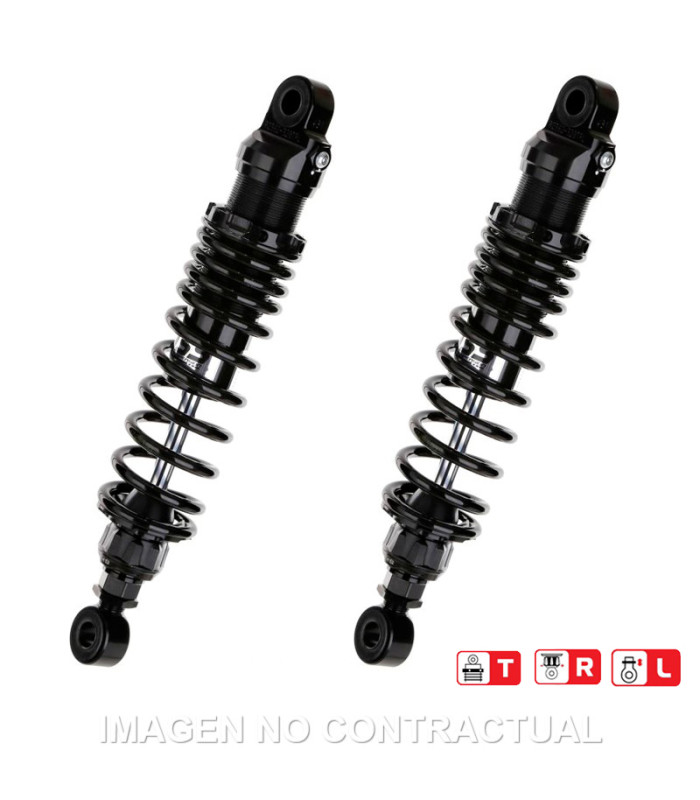 Juego Amortiguadores Traseros YSS Black Edition Gas Top Line Yamaha SR 400
