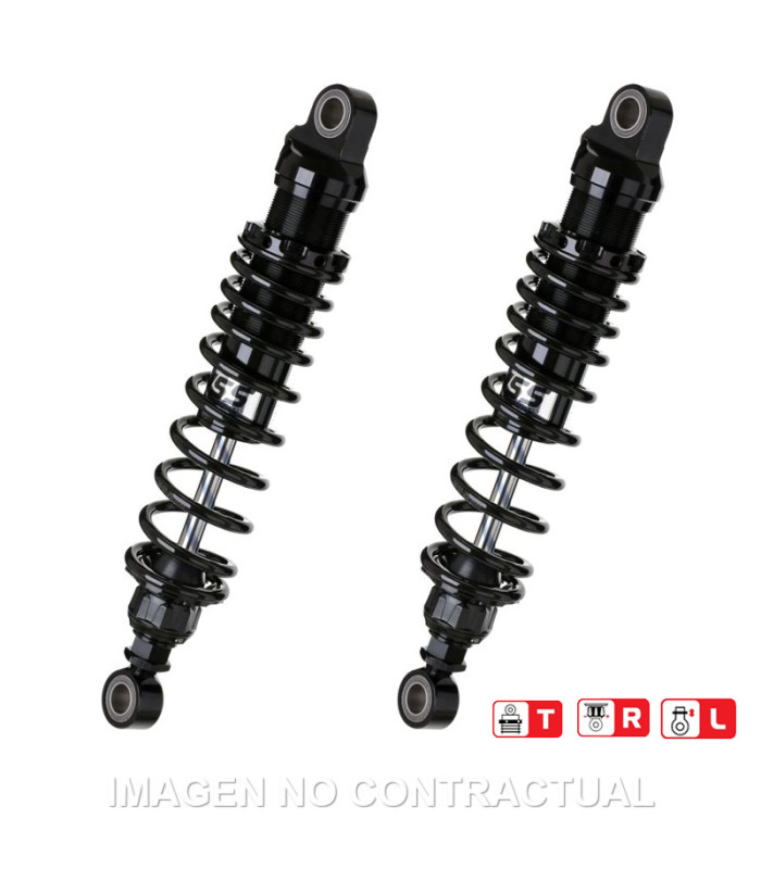 Juego Amortiguadores Traseros YSS Black Edition Gas Top Line Triumph Street