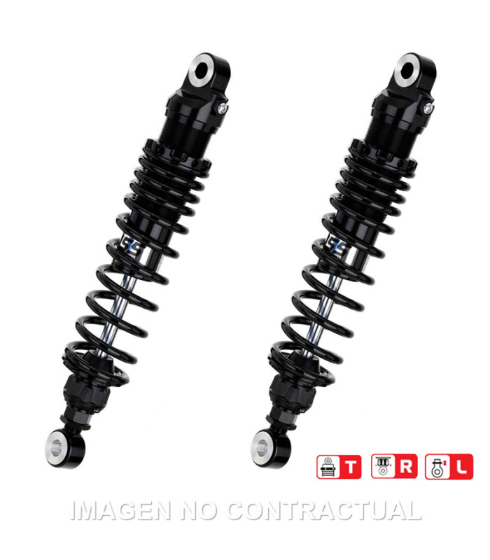 Juego Amortiguadores Traseros YSS Black Edition Gas Top Line Triumph Bonneville