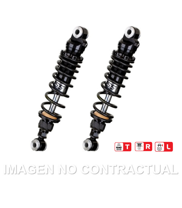Juego Amortiguadores Traseros YSS Black Edition Gas Top Line Harley Davidson Street Glide