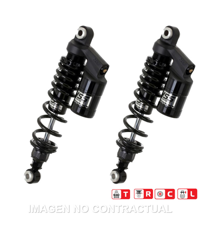 Juego Amortiguadores Traseros YSS Black Edition Gas Top Line c/Botella superior Honda CB 750