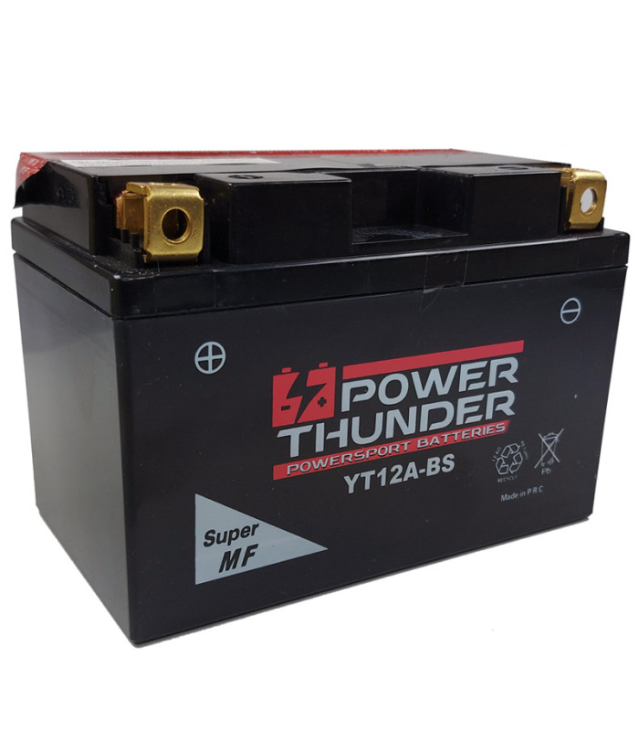 Batería Power Thunder CT12A-BS Sin Mantenimiento