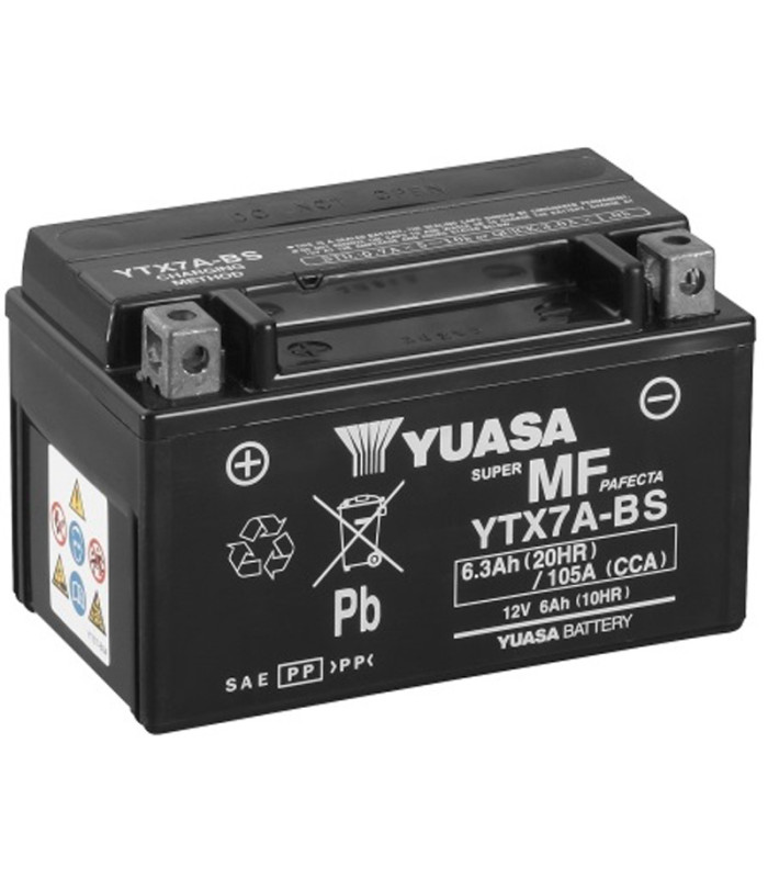 Batería Yuasa YTX7A-BS Sin Mantenimiento