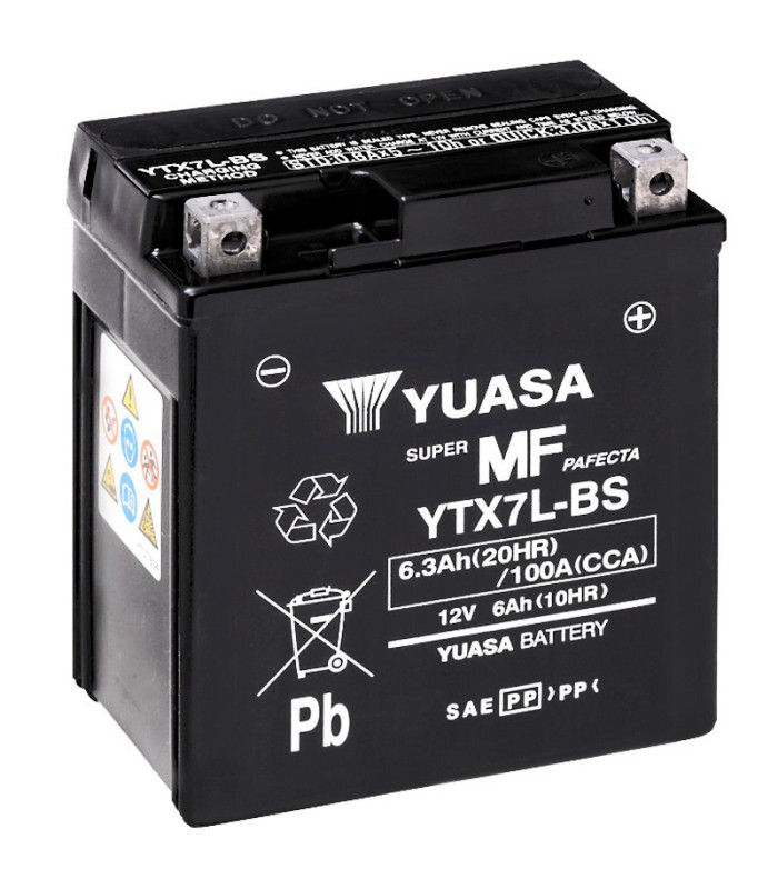 Batería Yuasa YTX7L-BS Sin Mantenimiento