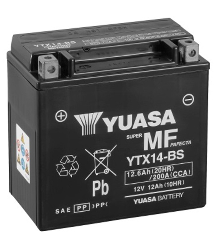 Batería Yuasa YTX14-BS Sin Mantenimiento