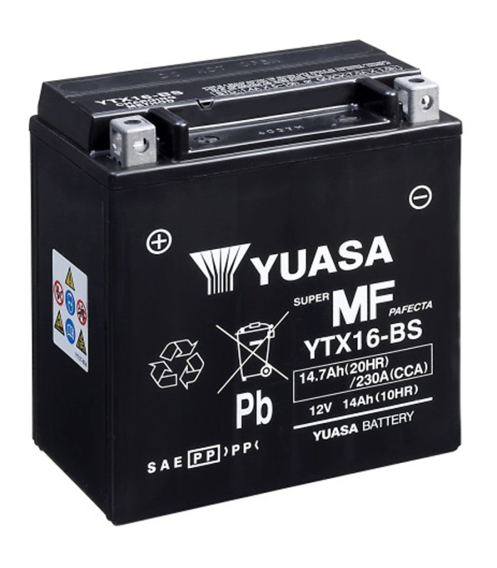 Batería Yuasa YTX16-BS Sin Mantenimiento