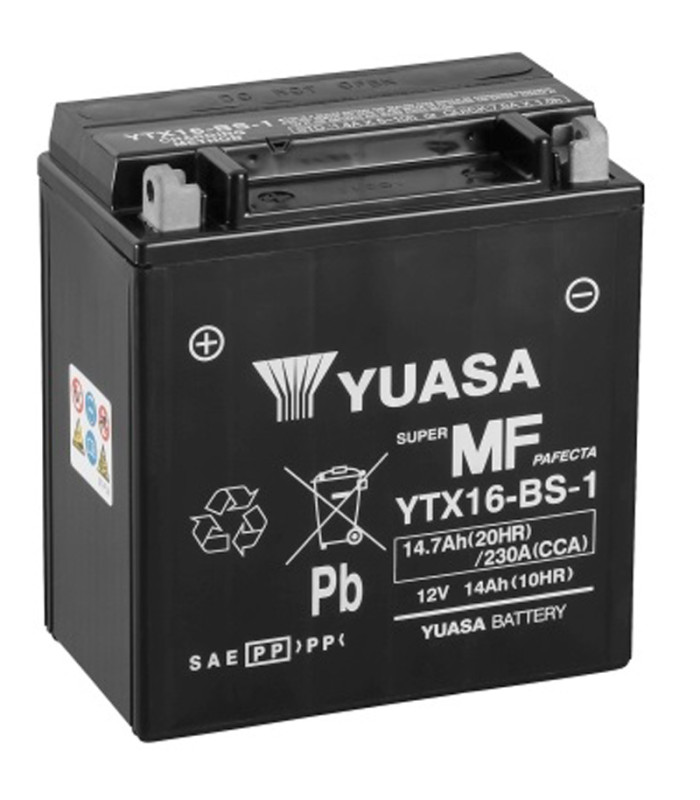 Batería Yuasa YTX16-BS-1 Sin Mantenimiento
