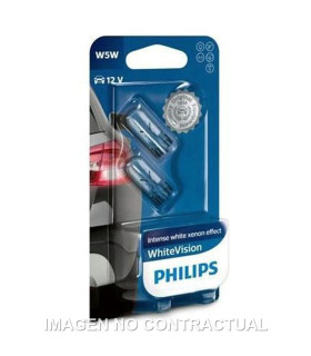 Lámpara Philips Todo Cristal W5W White Vision 12V 5W
