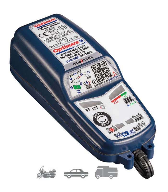 Cargador/Mantenedor de baterías Optimate 5 6V-12V TM320