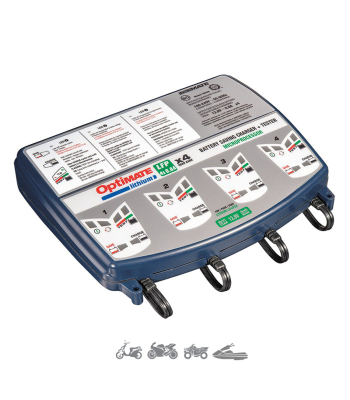 Cargador/Mantenedor de baterías Optimate Lithium 4S 4 X 0,8A TM-484
