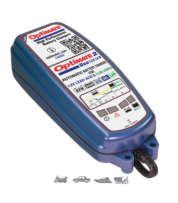 Cargador/Mantenedor de baterías Optimate 2 Duo TM-550