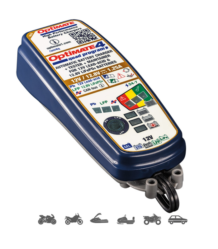 Cargador/Mantenedor de baterías Optimate 4 Quad Program Premium TM630-PR
