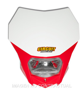 Portafaro Circuit Circuit Bagus Blanco-Rojo Honda Led
